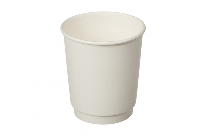 Стаканы бумажные двухслойные 250 и 350  мл (белые, крафт)
